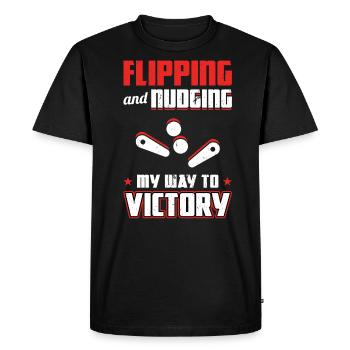 Flipping And Nudging My Way To Victory - Pinball - T-shirt Premium bio Homme - noir - Devant - Nico (187cm)