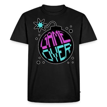 Game Over Retrogaming Pro Gamer Multiplayer Games - Men's Premium Organic T-Shirt - black - Front - Nico (187cm)