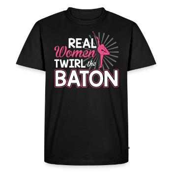 Real Women Twirl The Baton - Baton Twirler - T-shirt Premium bio Homme - noir - Devant - Nico (187cm)