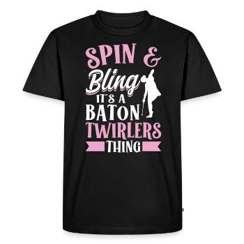 It’s A Baton Twirlers Thing - Baton Twirler - T-shirt Premium bio Homme - noir - Devant - Nico (187cm)