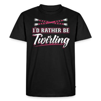 Je préfère virevolter - Baton Twirler - T-shirt Premium bio Homme - noir - Devant - Nico (187cm)