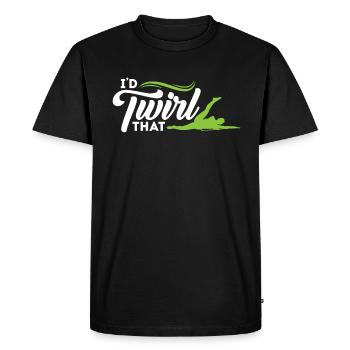I’d Twirl That - Baton Twirler - T-shirt Premium bio Homme - noir - Devant - Nico (187cm)
