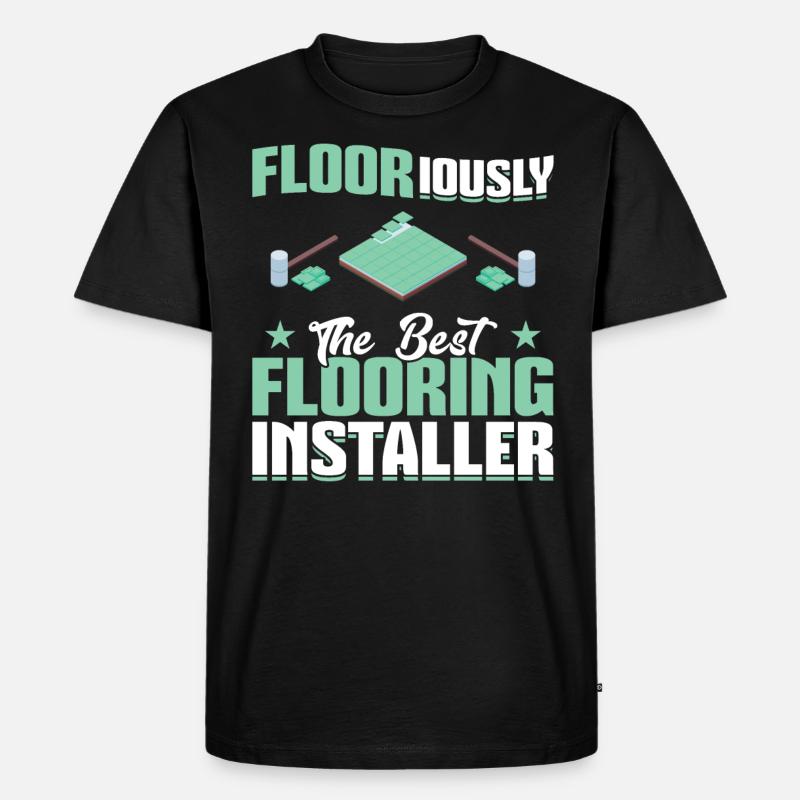 Best Flooring Installer - Männer Premium Bio T-Shirt - Schwarz