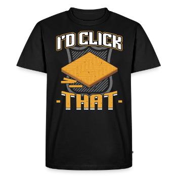 I'd Click That - Flooring Installer - Men's Premium Organic T-Shirt - black - Front - Nico (187cm)