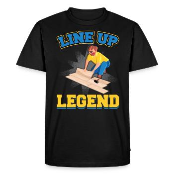 Line Up Legend - Flooring Installer - Men's Premium Organic T-Shirt - black - Front - Nico (187cm)