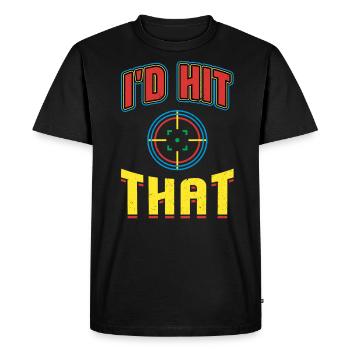 I'd Hit That - Laser Tag - Men's Premium Organic T-Shirt - black - Front - Nico (187cm)