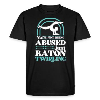 Baton Twirling - Baton Twirler - T-shirt Premium bio Homme - noir - Devant - Nico (187cm)