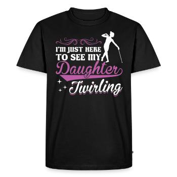 Baton Twirler Maman Papa - Baton Twirler - T-shirt Premium bio Homme - noir - Devant - Nico (187cm)