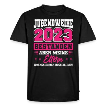 Consécration des jeunes 2023 Filles - T-shirt Premium bio Homme - noir - Devant - Nico (187cm)