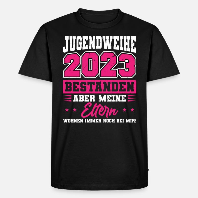 Jugendweihe 2023 Mädchen - Männer Premium Bio T-Shirt - Schwarz