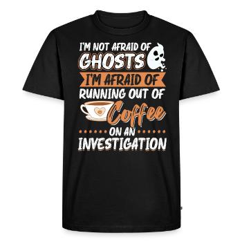 Coffee And Ghost Hunting - Ghost Investigator - Men's Premium Organic T-Shirt - black - Front - Nico (187cm)
