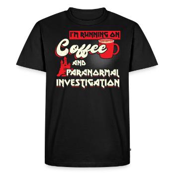 Café et enquête paranormale - T-shirt Premium bio Homme - noir - Devant - Nico (187cm)