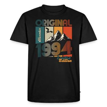 29th Birthday Original November Vintage 1994 - Men's Premium Organic T-Shirt - black - Front - Nico (187cm)
