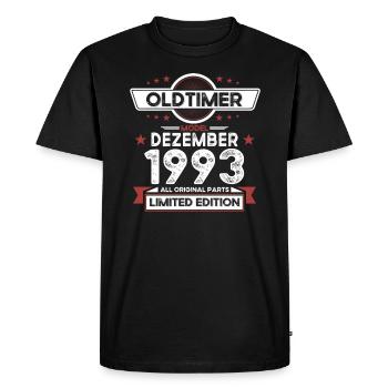30e anniversaire voiture classique décembre vintage 1993 - T-shirt Premium bio Homme - noir - Devant - Nico (187cm)