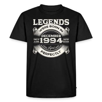 29th Birthday Original December Vintage 1994 - Men's Premium Organic T-Shirt - black - Front - Nico (187cm)