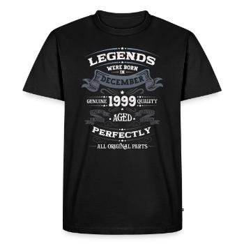 December Vintage 1999 24th Birthday Legend - Men's Premium Organic T-Shirt - black - Front - Nico (187cm)