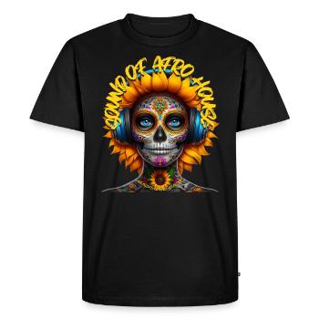 SOUND OF AFRO HOUSE - Cool Creature & Headphones! - Men's Premium Organic T-Shirt - black - Front - Nico (187cm)