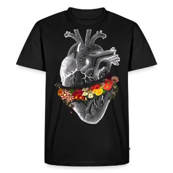 23F 0262 bk - Men's Premium Organic T-Shirt - black - Front - Nico (187cm)