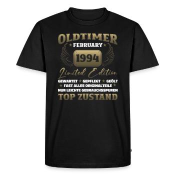 30th Birthday Classic Car February Vintage 1994 - Men's Premium Organic T-Shirt - black - Front - Nico (187cm)