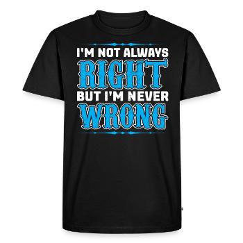 Toujours le bon design, jamais le mauvais design - T-shirt Premium bio Homme - noir - Devant - Nico (187cm)