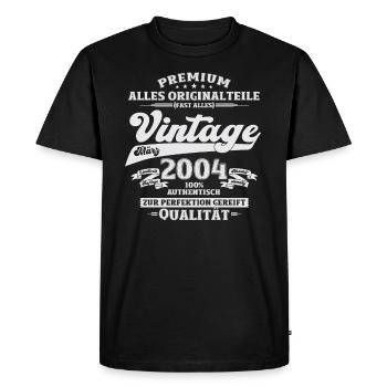 20ème Anniversaire Homme Mars Vintage 2004 - T-shirt Premium bio Homme - noir - Devant - Nico (187cm)