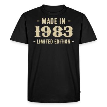 Vintage 1983 Édition Limitée Cadeau 1983 - T-shirt Premium bio Homme - noir - Devant - Nico (187cm)