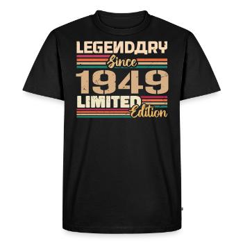 1949 Millésime 1949 Anniversaire Né En 1949 - T-shirt Premium bio Homme - noir - Devant - Nico (187cm)