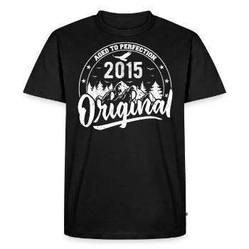 Original 2015 Vintage cadeau d’anniversaire 2015 - T-shirt Premium bio Homme - noir - Devant - Nico (187cm)
