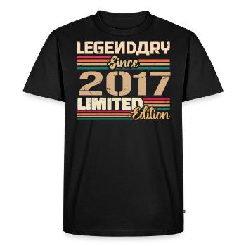 2017 Vintage 2017 Birthday Born in 2017 - Men's Premium Organic T-Shirt - black - Front - Nico (187cm)