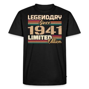 1941 Vintage 1941 Birthday Born in 1941 - Men's Premium Organic T-Shirt - black - Front - Nico (187cm)