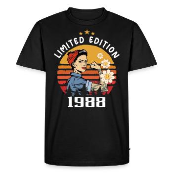 Rétro Année de naissance 1988 Vintage Anniversaire 1988 - T-shirt Premium bio Homme - noir - Devant - Nico (187cm)