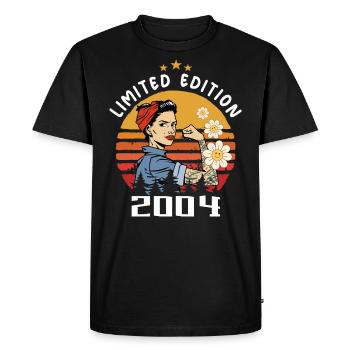 Rétro Année de naissance 2004 Millésime Anniversaire 2004 - T-shirt Premium bio Homme - noir - Devant - Nico (187cm)