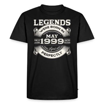 Birthday 1999 May 1999 Vintage 1999 Legend 99 - Men's Premium Organic T-Shirt - black - Front - Nico (187cm)