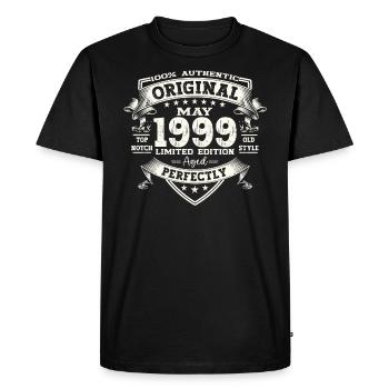 Birthday 1999 May 1999 Vintage 1999 Legend 99 - Men's Premium Organic T-Shirt - black - Front - Nico (187cm)