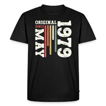 Original Mai 1979 Millésime 1979 Anniversaire 1979 - T-shirt Premium bio Homme - noir - Devant - Nico (187cm)