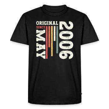 Original Mai 2006 Millésime 2006 Anniversaire 2006 - T-shirt Premium bio Homme - noir - Devant - Nico (187cm)