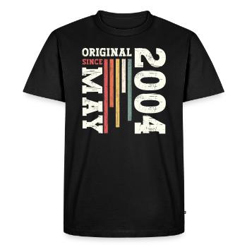 Original Mai 2004 Millésime 2004 Anniversaire 2004 - T-shirt Premium bio Homme - noir - Devant - Nico (187cm)