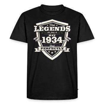 Légende Mai 1934 Né en 1934 Anniversaire 1934 - T-shirt Premium bio Homme - noir - Devant - Nico (187cm)