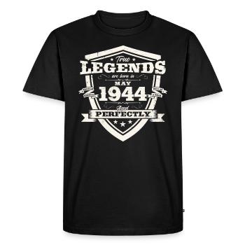 Légende Mai 1944 Né en 1944 Anniversaire 1944 - T-shirt Premium bio Homme - noir - Devant - Nico (187cm)