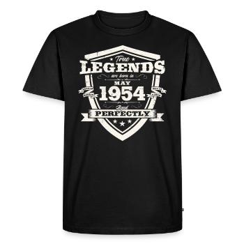Légende Mai 1954 Né en 1954 Anniversaire 1954 - T-shirt Premium bio Homme - noir - Devant - Nico (187cm)