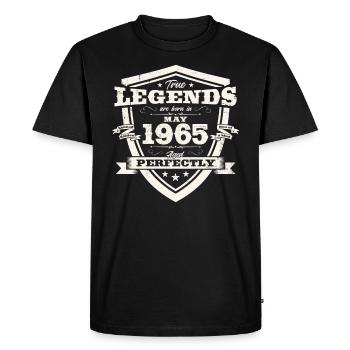 Légendes Mai 1965 Millésime 1965 Anniversaire 1965 - T-shirt Premium bio Homme - noir - Devant - Nico (187cm)