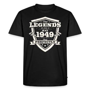 Légende Mai 1949 Né en 1949 Anniversaire 1949 - T-shirt Premium bio Homme - noir - Devant - Nico (187cm)