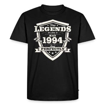 Légende Mai 1994 Millésime 1994 Anniversaire 1994 - T-shirt Premium bio Homme - noir - Devant - Nico (187cm)
