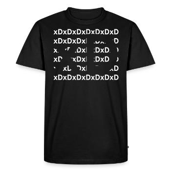 xD - Silhouette blanche sans contour - T-shirt Premium bio Homme - noir - Devant - Nico (187cm)