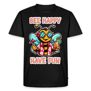 Bee Happy - Amusez-vous 4 - T-shirt Premium bio Homme - noir - Devant - Nico (187cm)
