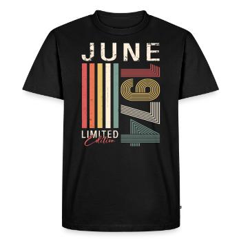 Original Juin 1974 Millésime 1974 Anniversaire 1974 - T-shirt Premium bio Homme - noir - Devant - Nico (187cm)