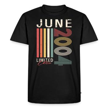 Original Juin 2004 Millésime 2004 Anniversaire 2004 - T-shirt Premium bio Homme - noir - Devant - Nico (187cm)