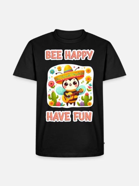 Bee Happy - Have Fun 7 - Men's Premium Organic T-Shirt - black