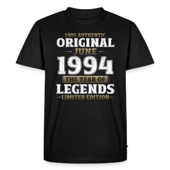 Original Juin 1994 Millésime 1994 Anniversaire 1994 - T-shirt Premium bio Homme - noir - Devant - Nico (187cm)