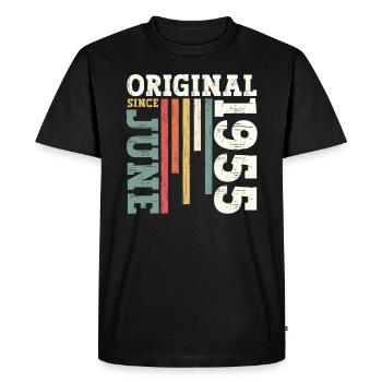 Original Juin 1955 Millésime 1955 Anniversaire 1955 - T-shirt Premium bio Homme - noir - Devant - Nico (187cm)